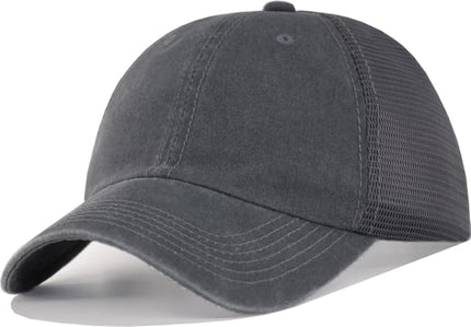 CYGTE Distressed Soft Trucker Hat | XL/XXL Available | Unstructured Vinatge Washed Snapback Baseball Cap for Men Women