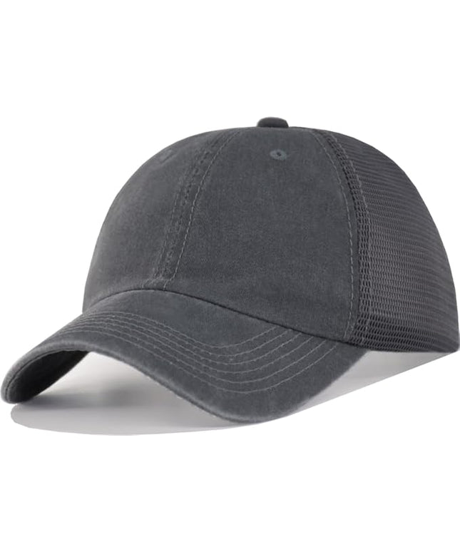 CYGTE Distressed Soft Trucker Hat | XL/XXL Available | Unstructured Vinatge Washed Snapback Baseball Cap for Men Women
