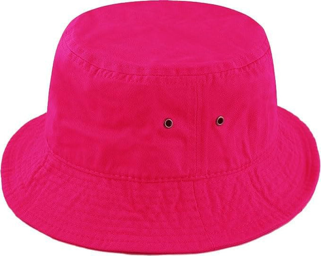 The Hat Depot Bucket Hat - Unisex 100% Cotton & Denim UPF 50 Packable Summer Travel Beach Sun Hat