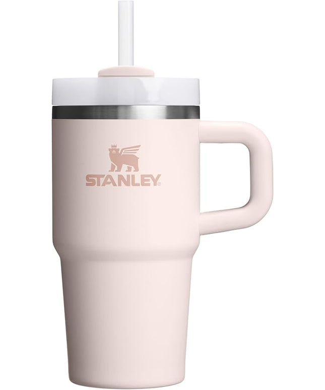STANLEY Quencher H2.0 Tumbler with Handle and Straw 20 oz | Flowstate 3-Position Lid | Cup Holder Compatible for Travel | Insulated Stainless Steel Cup | BPA-Free | Rose Quartz 2.0