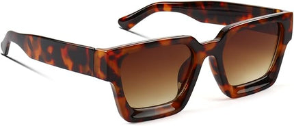 Trendy Square Sunglasses for Men Women Fashion Thick Rectangle Sun Glasses UV Protection Shades Designer Style