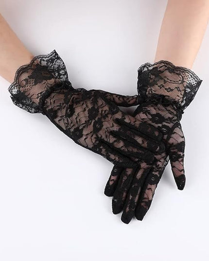 Sahabowi Satin Gloves Formal Bridal Banquet Party Wedding Opera Solid Colorful Mitten For Women