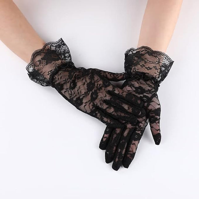 Sahabowi Satin Gloves Formal Bridal Banquet Party Wedding Opera Solid Colorful Mitten For Women