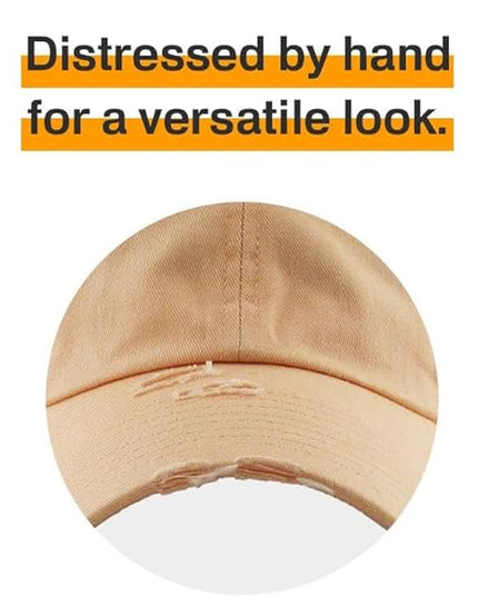 KBETHOS Vintage Washed Distressed Cotton Dad Hat Baseball Cap Adjustable Polo Trucker Unisex Style Headwear