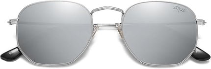 SOJOS Square Polarized Sunglasses for Women Men Small Hexagonal Polygon Shades SJ1072