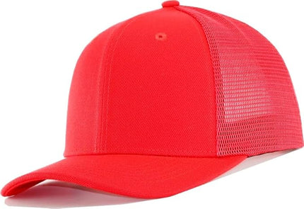 Mesh Snapback Hat (M/L/XL/XXL) - Blank Structured Men's Trucker Hats-Baseball Caps - Adjustable Ball Cap