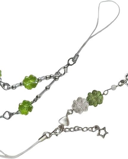 Versatile Use Four Clovers Phone Chain Multipurpose Phone Luck Charm Keychain For Keys And Wallets Accessory Trendy Decoration