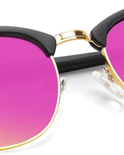 KALIYADI Polarized Sunglasses for Men and Women Semi-Rimless Frame Driving Sun glasses UV Blocking