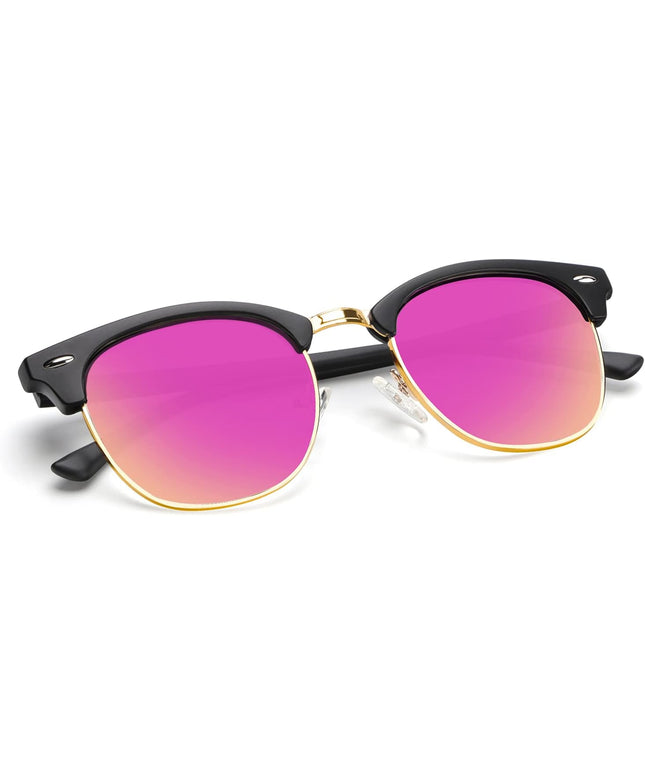 KALIYADI Polarized Sunglasses for Men and Women Semi-Rimless Frame Driving Sun glasses UV Blocking