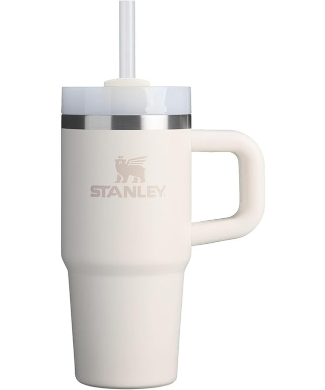 STANLEY Quencher H2.0 Tumbler with Handle and Straw 14 oz | Flowstate 3-Position Lid | Cup Holder Compatible for Travel | Insulated Stainless Steel Cup | BPA-Free | Cream 2.0