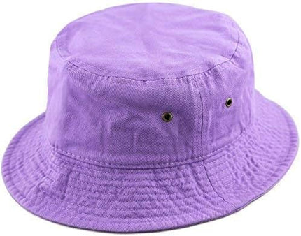 The Hat Depot Bucket Hat - Unisex 100% Cotton & Denim UPF 50 Packable Summer Travel Beach Sun Hat
