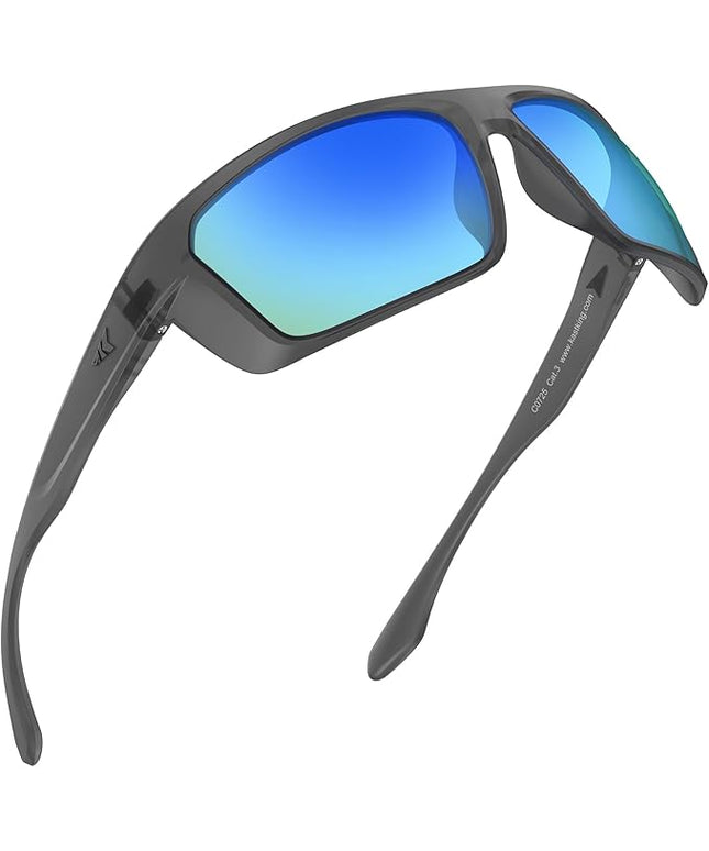 KastKing Huzzah Polarized Sport Sunglasses for Men and Women, Ideal for Driving Fishing Cycling and Running,UV Protection