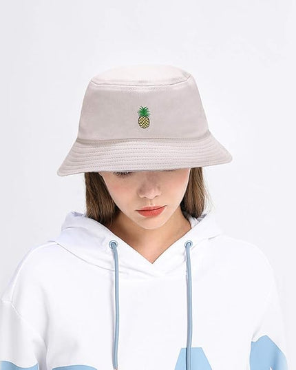 XYIYI Fashion Embroidery Bucket Hat Cotton Beach Fisherman Hats for Women Girls