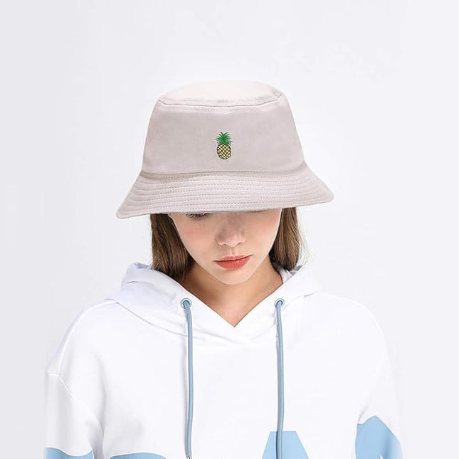 XYIYI Fashion Embroidery Bucket Hat Cotton Beach Fisherman Hats for Women Girls