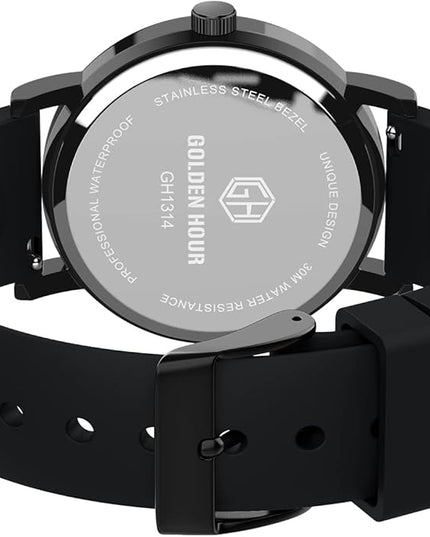 GOLDEN HOUR Waterproof Nurse Watch for Medical Professionals, Students Women Men - Military Time Luminouse Easy Read Dial, 24 Hour with Second Hand, Colorful Silicone Band