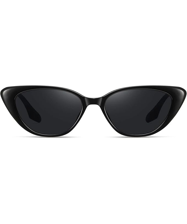 Retro Vintage Narrow Cat Eye Sunglasses for Women 90s Small Chic Style Trendy Sunnies UV400 Protection FZN7514
