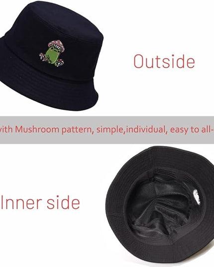 Cotton Bucket Hat for Women Men Summer Travel Sun Beach Bucket Cap, Unisex Outdoor Fisherman Hat