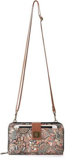 Sakroots Artist Circle Smartphone Crossbody in Coated Canvas, Detachable Wristlet Strap