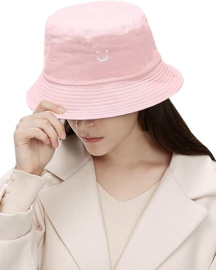 Malaxlx Unisex Bucket Hat Beach Sun Hat Aesthetic Fishing Hat for Men Women Teens, Reversible Double-Side-Wear