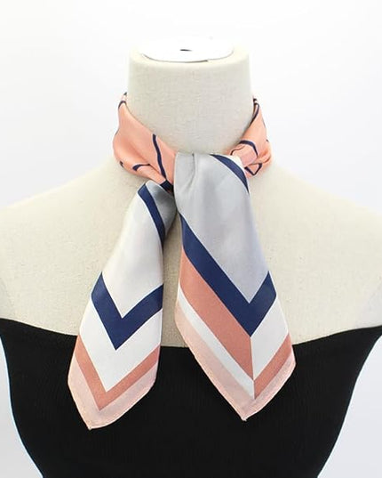 ANDANTINO 100% Pure Mulberry Silk Small Square Scarves -21'' x 21''- Digital Printed Neckerchief –Women Men Lightweight Scarf