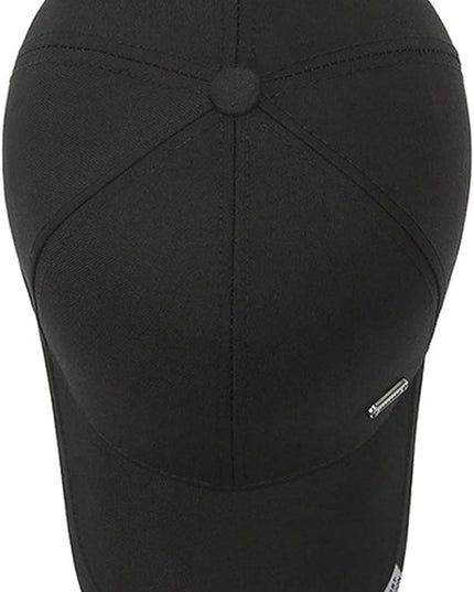 Mens Women Cotton Baseball Cap Adjustable Dad Hat Plain Black Trucker Hat Golf Low Profile Hat