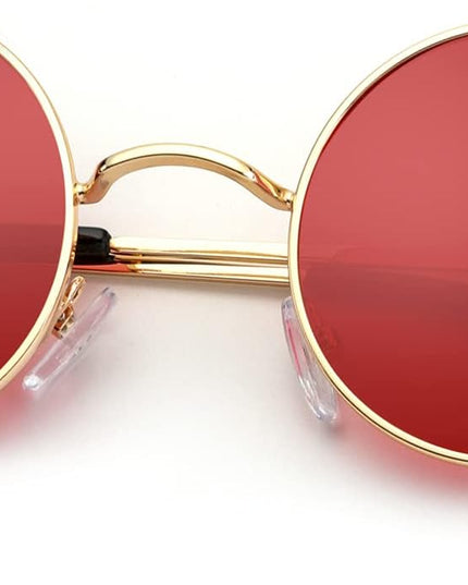 KALIYADI Round Polarized Sunglasses for Men Women Retro Metal Hippie Circle Style Sun Glasses UV Protection