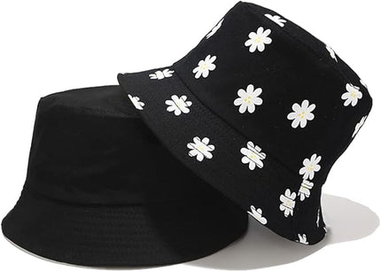 XYIYI Cute Bucket Hat Beach Fisherman Hats for Women, Reversible Double-Side-Wear