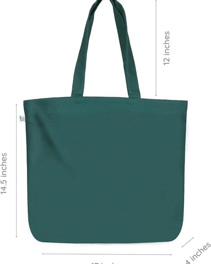 Ecoright Aesthetic Canvas Tote Bag for Women Large Zipper Tote Bags with Pocket, Womens Tote Bag for Yoga, Work, Beach