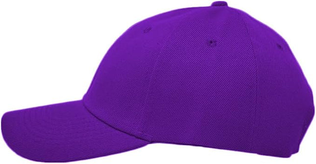 Glory Max Plain Baseball Cap Hook & Loop Strap Adjustable Solid Blank Curved Visor Hat