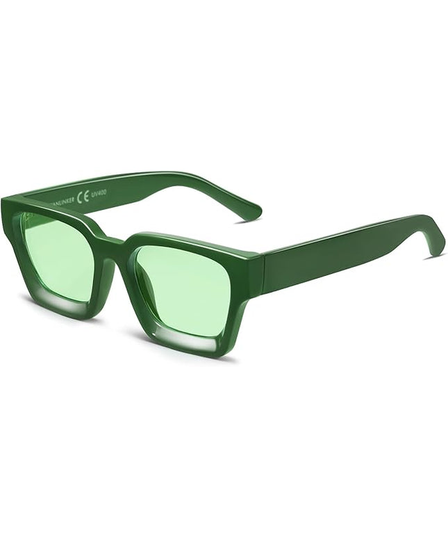 VANLINKER Thick Square Sunglasses for Men Women Retro Chunky Rectangle Shades UV400 Protection VL9731