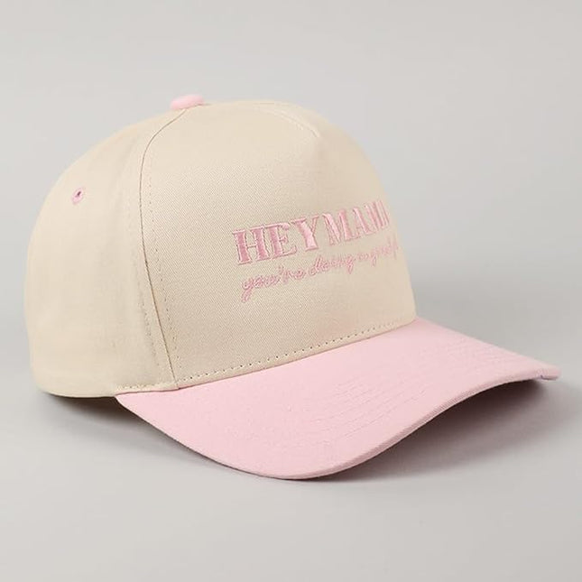 MIRMARU Two-Tone Vintage Canvas Trucker Hats for Men & Women, Adjustable Size Baseball Caps with Trendy Embroidered Design