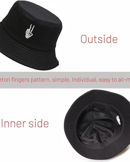 Cotton Bucket Hat for Women Men Summer Travel Sun Beach Bucket Cap, Unisex Outdoor Fisherman Hat