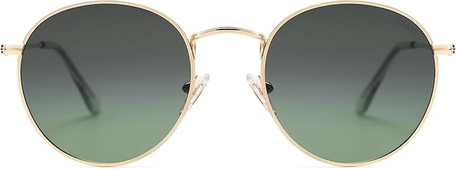 SOJOS Small Round Polarized Sunglasses for Women Men Classic Vintage Retro Shades UV400 SJ1014