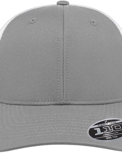 Cap America i8502 Flexfit 110 Premium Mid Profile 6-Panel Mesh Back Trucker Cap Hat w/UV Guard & Adjustable Snapback