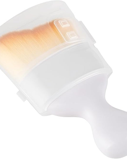 Car Detailing Brush, Soft Bristle Cleaning Brush, Scratch-Free Auto Duster Tool for Dashboard, Air Vents, Leather & Interior Cleaning (White&Brown with Cap)