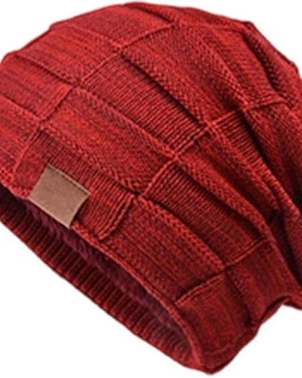 Beanie for Men and Women, Cuffed Knitted Fleece Lined Soft Warm Running Cycling Ski Hats Stocking Beanies Skull Cap
