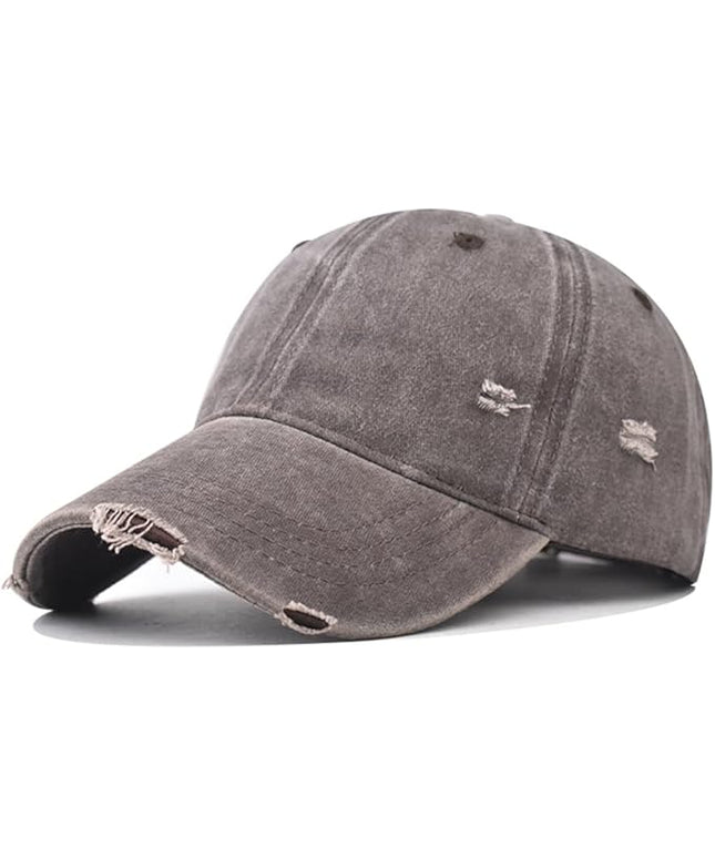 Classic Vintage Distressed Baseball Cap, Washed Cotton, Adjustable Fit