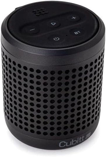 Cubitt Power Go Gen2 Portable Bluetooth Speaker – 16W Loud Sound, Waterproof IPX7, Bluetooth 5.3, Up to 9H Playtime, TWS Pairing, Quick USB-C Charging – Obsidian Black