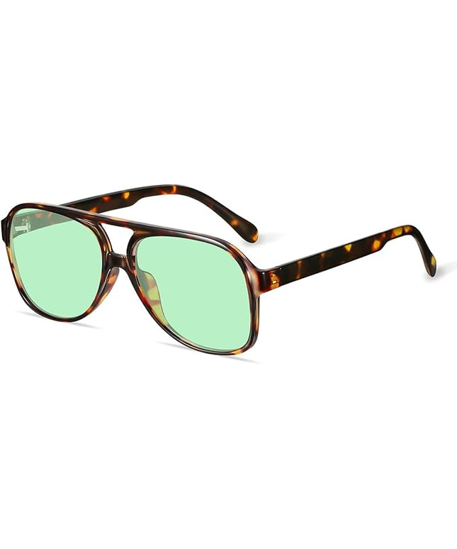 YDAOWKN Retro Aviator Sunglasses for Women Mens Large Frame Classic Vintage 70s Sun Glasses Aviators