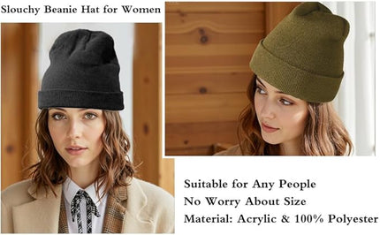 LAKIBOLE Winter Beanie Hats for Men Slouchy Beanies for Women Teenage Boys Girls
