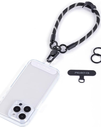project-cb Phone Wrist Strap 1,Tether Tab 2,Phone Wristlet,Lanyard Wrist Strap,Key Holder,KeyChain,KeyRing×2(Blackshadow)