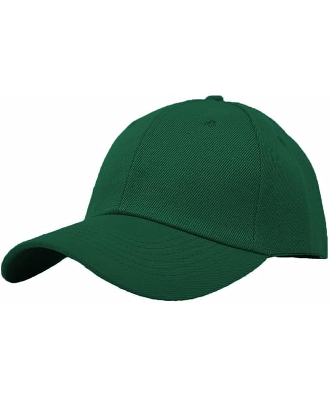Glory Max Plain Baseball Cap Hook & Loop Strap Adjustable Solid Blank Curved Visor Hat
