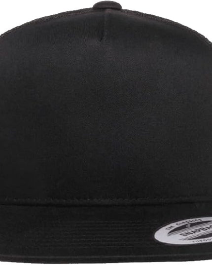 Yupoong 5-Panel YP Classic Trucker Cap | High Profile Flat Visor Snapback | OSFM | Bulk Packs Available