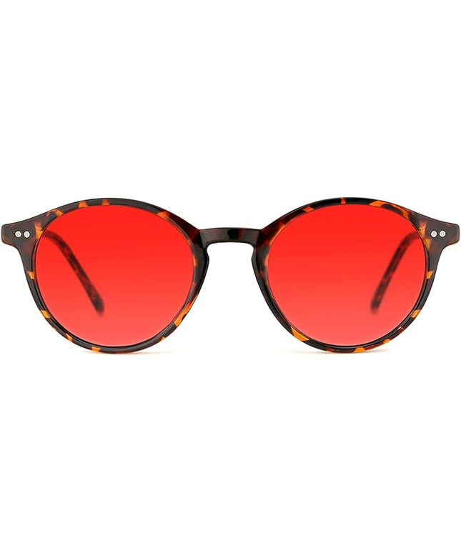TIJN Blue Light Blocking Glasses Men Women Vintage Thick Round Rim Frame Eyeglasses