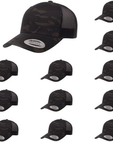 Yupoong Classic Premium Mesh 6 Panel Retro Trucker Cap | Mid Profile Snapback | OSFA | Bulk Pack Available