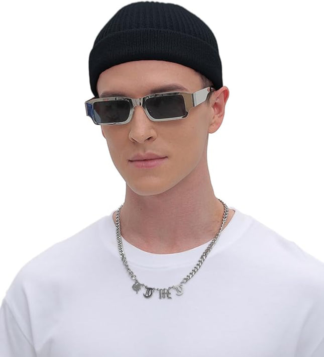 ROYBENS Thin Swag Wool Short Fisherman Beanie for Men Women, Knit Cuff Trawler Beanie Watch Hat, Soft Spring Fall Skull Cap