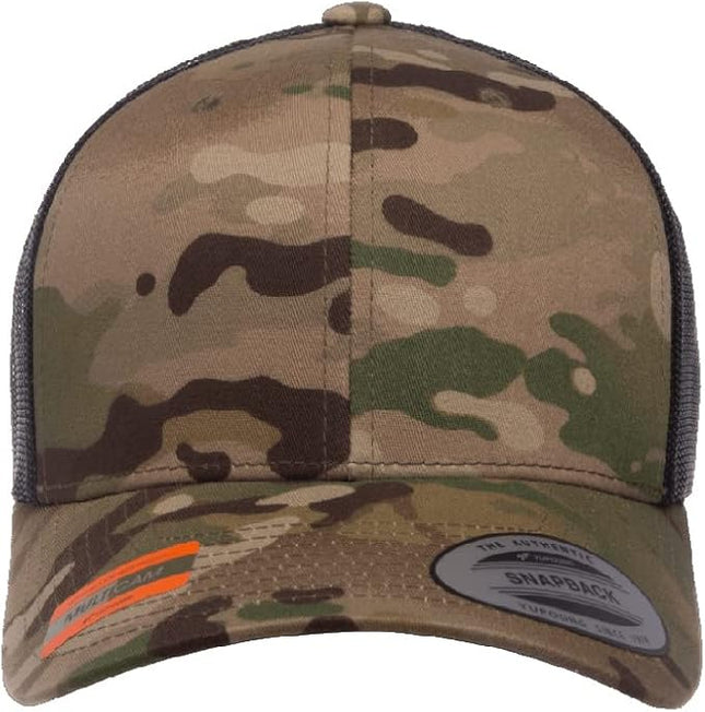 Yupoong 5-Panel YP Classic Trucker Cap | High Profile Flat Visor Snapback | OSFM | Bulk Packs Available