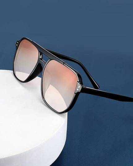 FEISEDY Retro Square Aviator Sunglasses Women Men 70s Vintage Trendy Plastic Frame Sun Glasses B2835