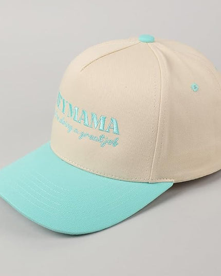 MIRMARU Two-Tone Vintage Canvas Trucker Hats for Men & Women, Adjustable Size Baseball Caps with Trendy Embroidered Design