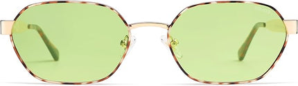 SOJOS Trendy Polarized Hexagon Sunglasses for Women Men, UV400 Retro Rectangle Shades SJ1238